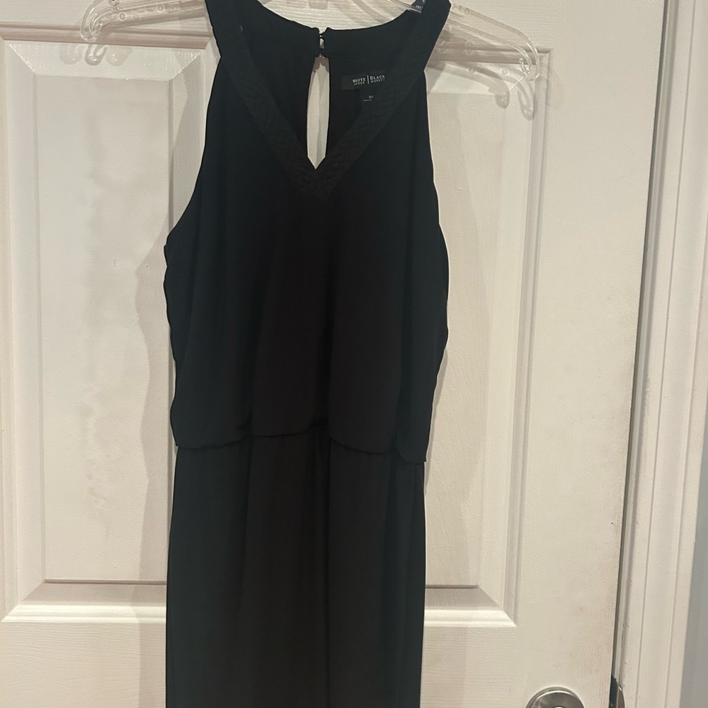 White House Black Market Black Halter Sheath Dress